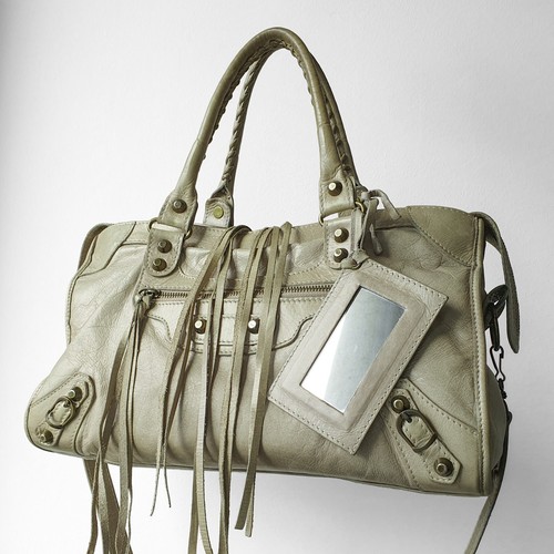 Vintage city bag - large, pale