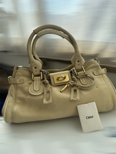 Chloé handtasche leder beige - leder,