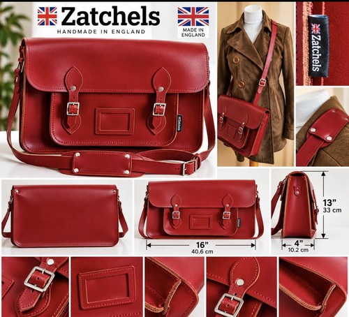Zatchels rot leder - rot,