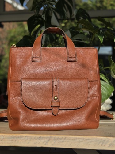 Fossil hellbraun leder - fossil,