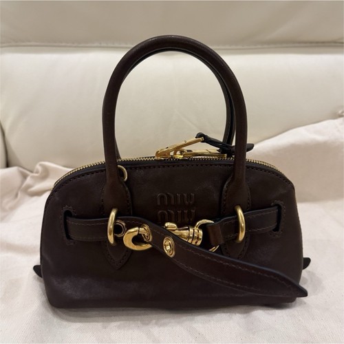 Miu handtasche leder braun - miu,