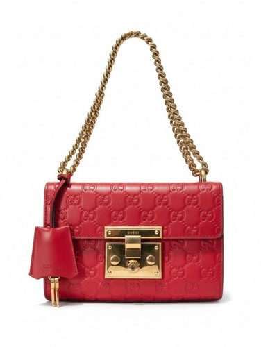 Gucci padlock embossed red - gucci,